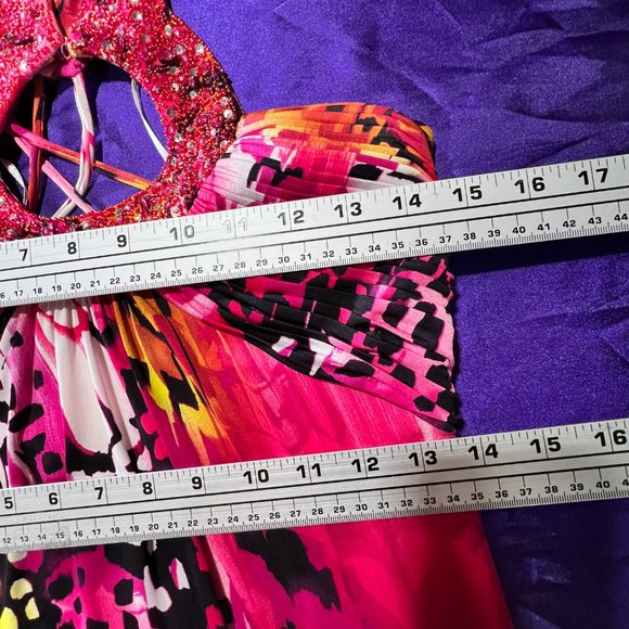 📌JS Boutique Eye-Catching Beaded Color Splashes Prom - Formal - Party Dress - Picture 13 of 16